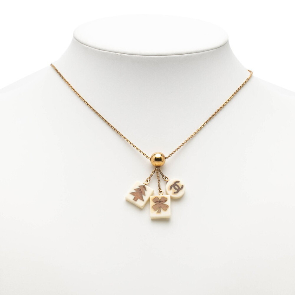 CHANEL White Logo Necklace - Picture 6 of 6